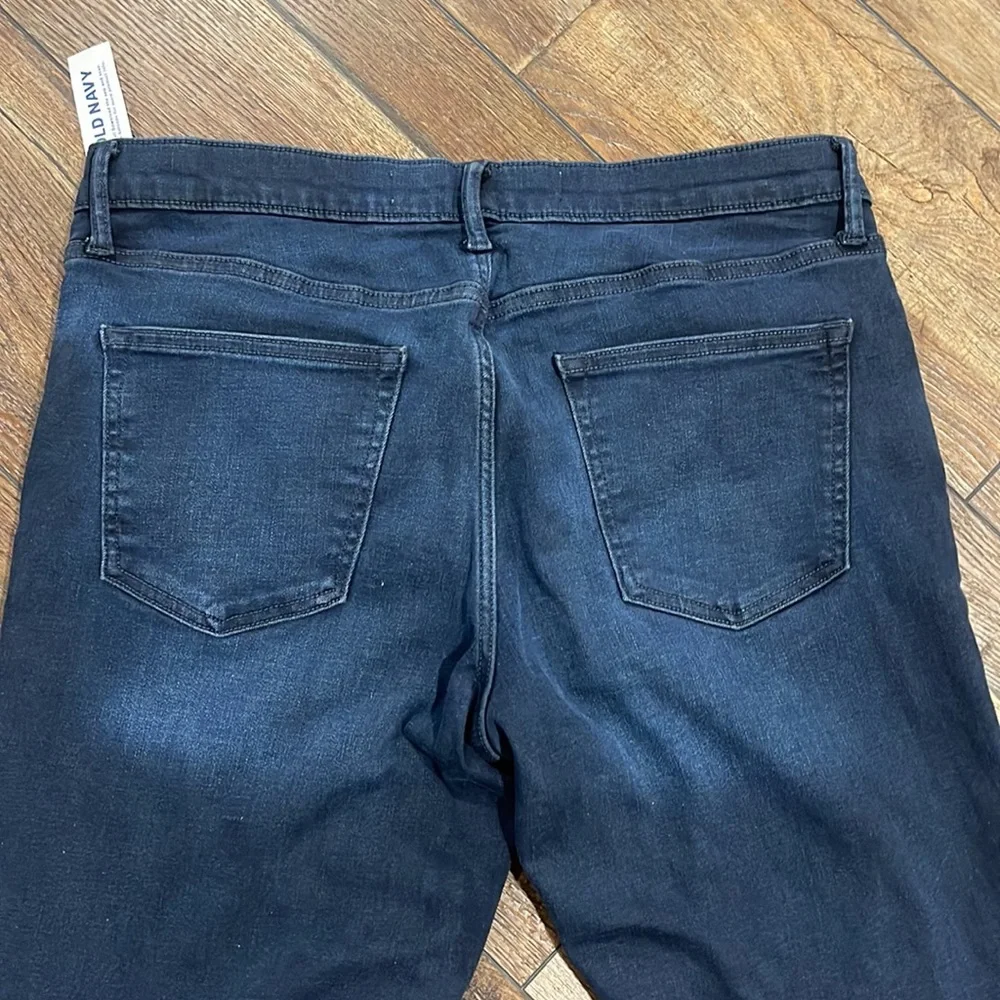 NWT Old Navy Men's Straight 360 Stretch Jeans Blue Black, 34x32